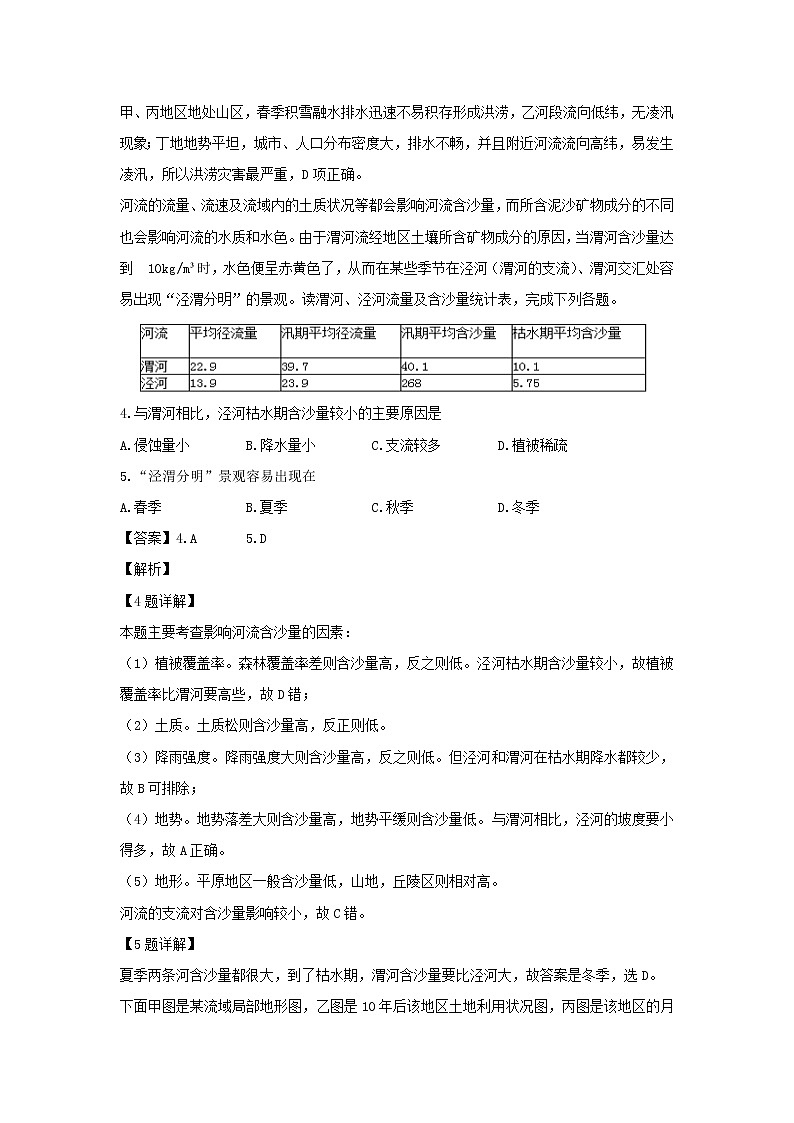 【地理】甘肃省会宁一中2018-2019学年高二上学期期中考试（文）试卷（解析版）02