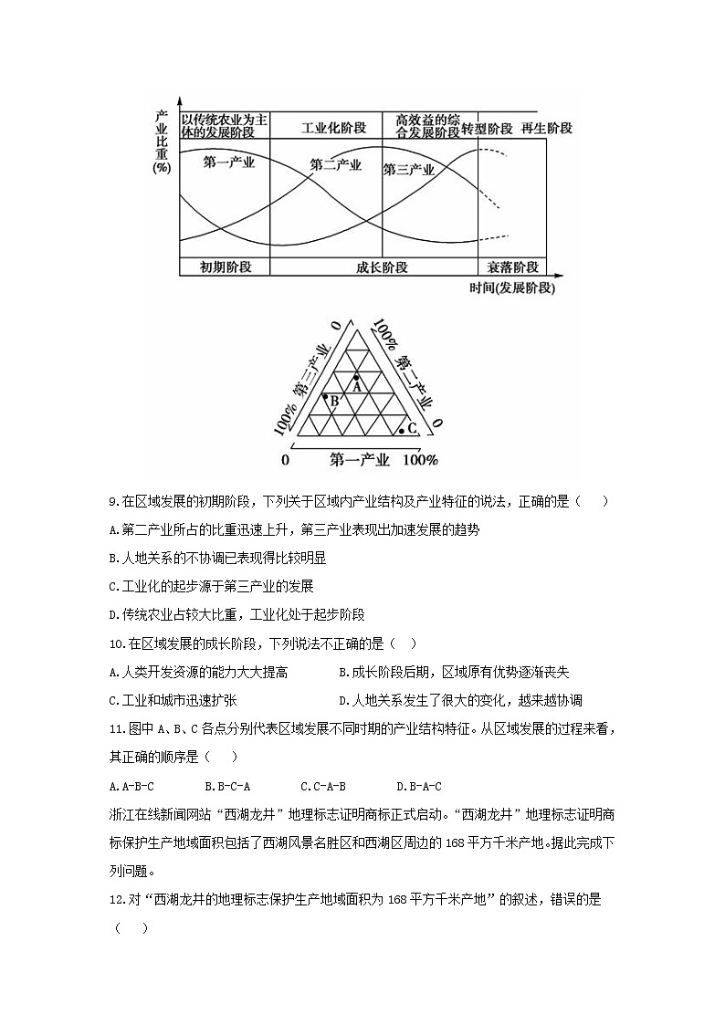 【地理】河南省信阳高级中学高二2018-2019学年上学期期中考试试题03