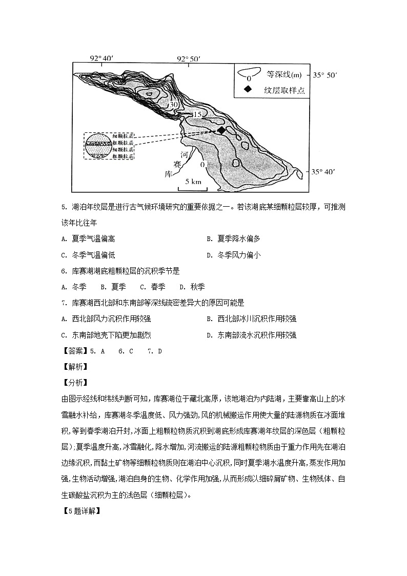 【地理】湖北省荆州中学、宜昌一中等“荆、荆、襄、宜四地七校考试联盟”2018-2019学年高二上学期期中考试试题（解析版）03