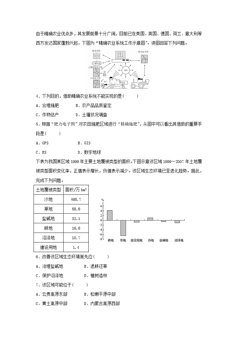 【地理】福建省厦门外国语学校高二2018-2019学年上学期期中考试（文）试卷02
