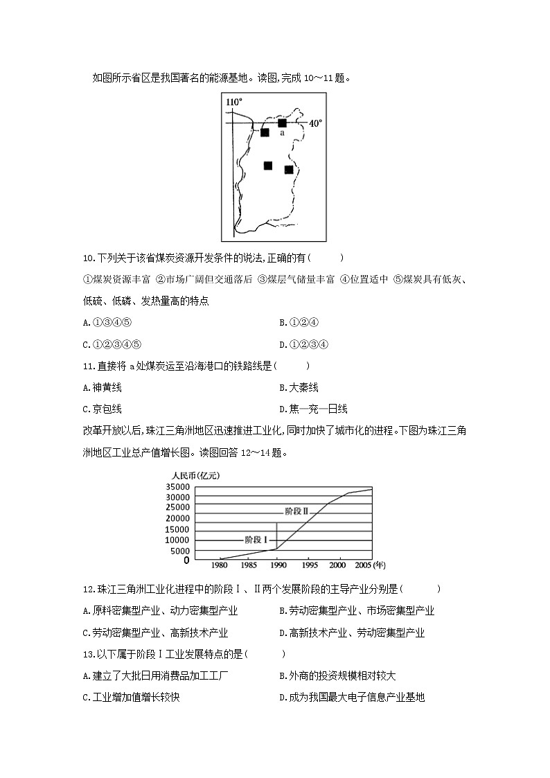 【地理】吉林省汪清县汪清第四中学2019-2020学年高二上学期第二次阶段考试试卷03