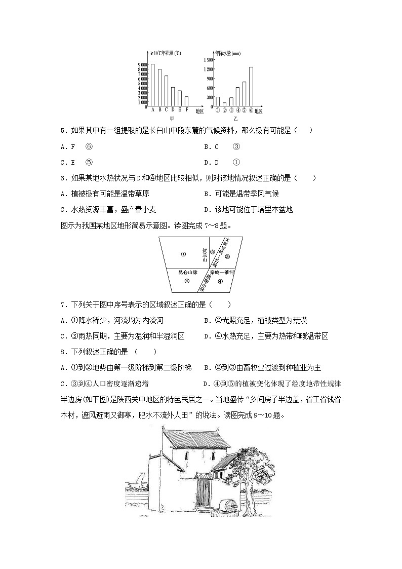 【地理】江苏省如皋中学2019-2020学年高二上学期阶段测试试题02