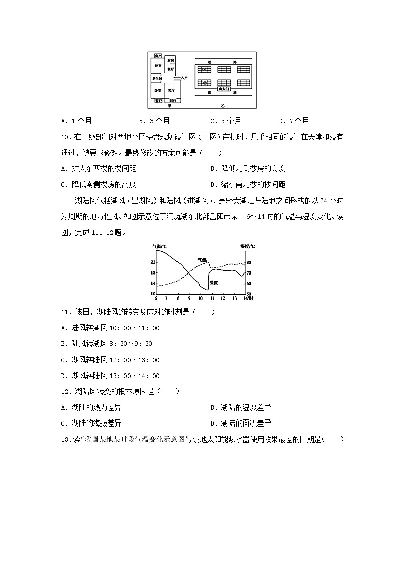 【地理】天津市七校联考2020届高三上学期期中考试（解析版）03