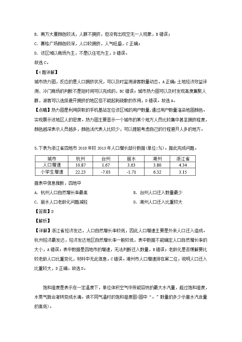 浙江省名校协作体2020届高三上学期第一次联考地理试题03