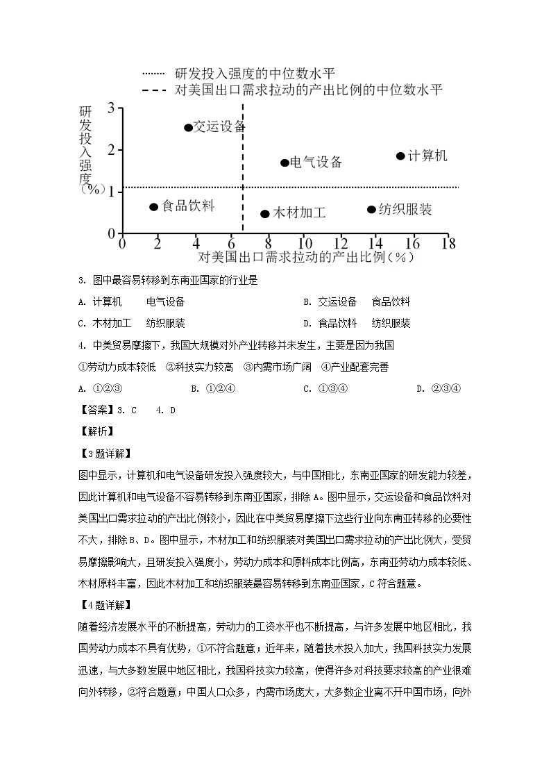浙江省金丽衢十二校2020届高三上学期第一次联考地理 试卷02