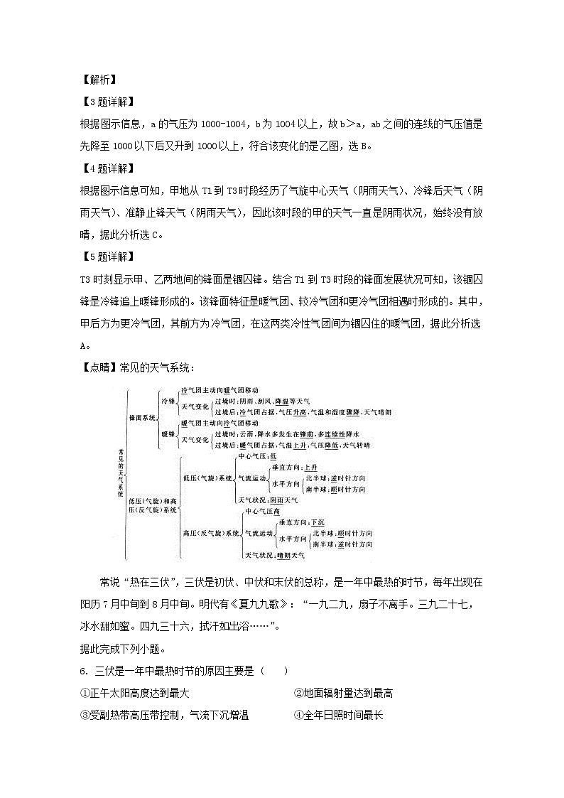贵州省遵义第二教育集团2020届高三上学期第一次大联考文综地理试题03