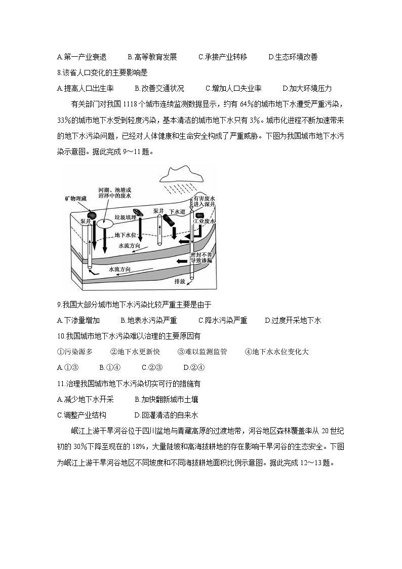 吉林省长春六中八中十一中等省重点中学2020届高三12月联考试题 地理03