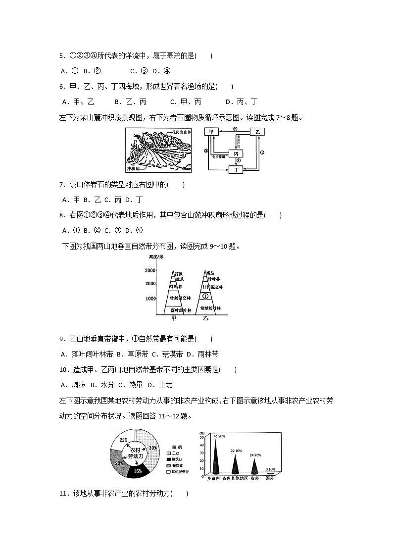 【地理】山东省2014年6月普通高中学业水平考试试题02