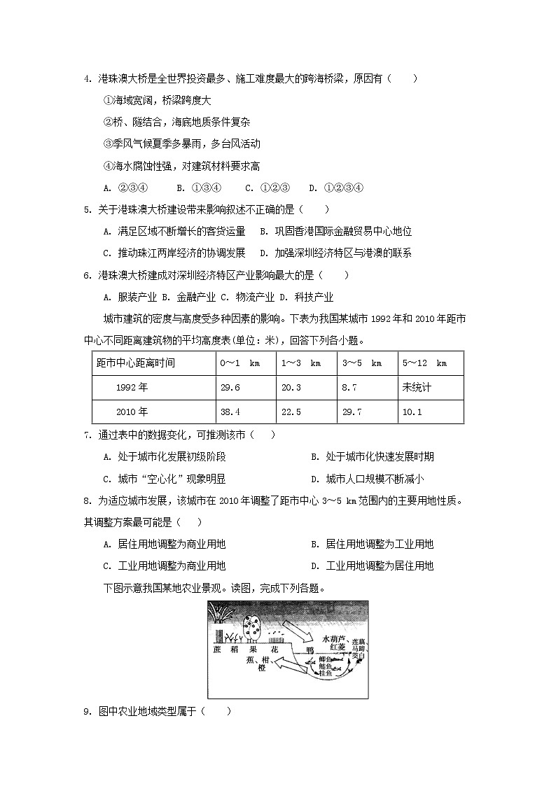 【地理】陕西省留坝县中学2020届高三上学期开学调研考试第2页