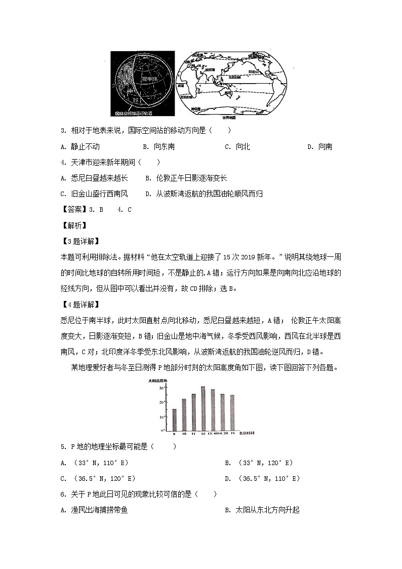 【地理】河南省南阳市第一中学2020届高三上学期开学考试（解析版）202