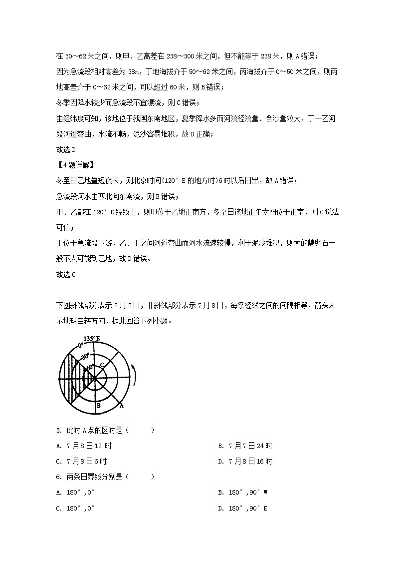 辽宁省沈阳铁路实验中学2020届高三上学期开学考试地理试题03