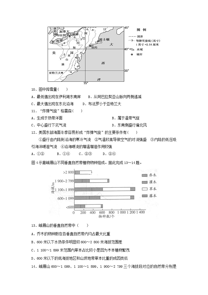 【地理】河南省罗山县高级中学老校区2020届高三第七次模拟考试03