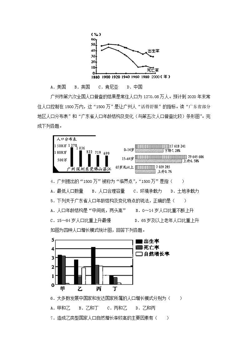 【地理】山东师范大学附属中学2018-2019学年高一下学期3月月考 试卷02