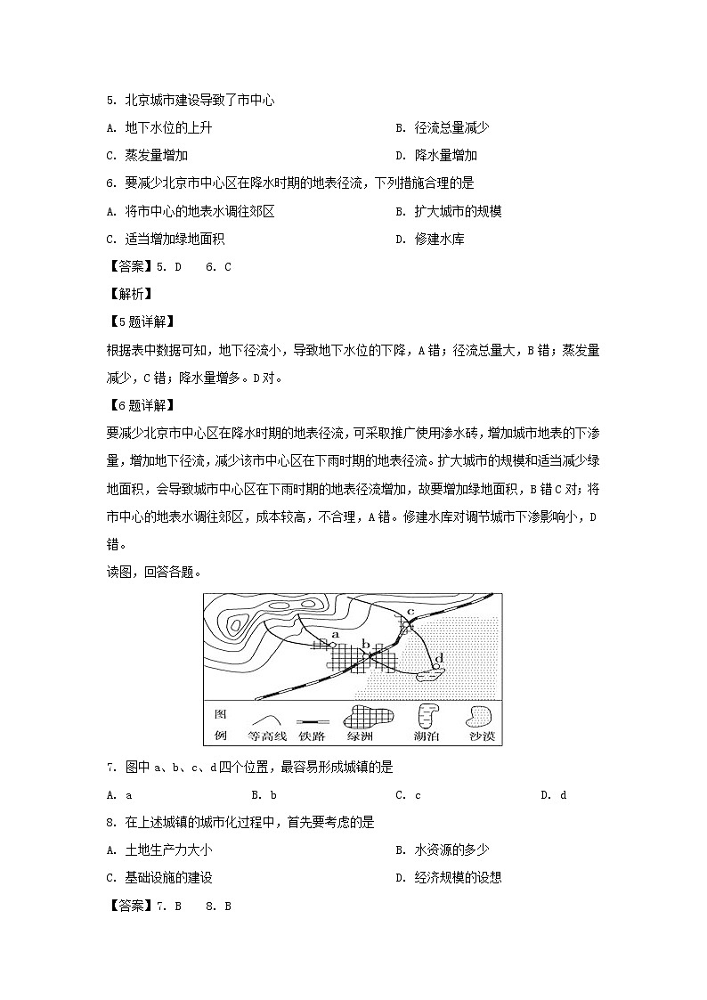 【地理】山东省淄博临淄中学2018-2019学年高一3月月考（解析版） 试卷03