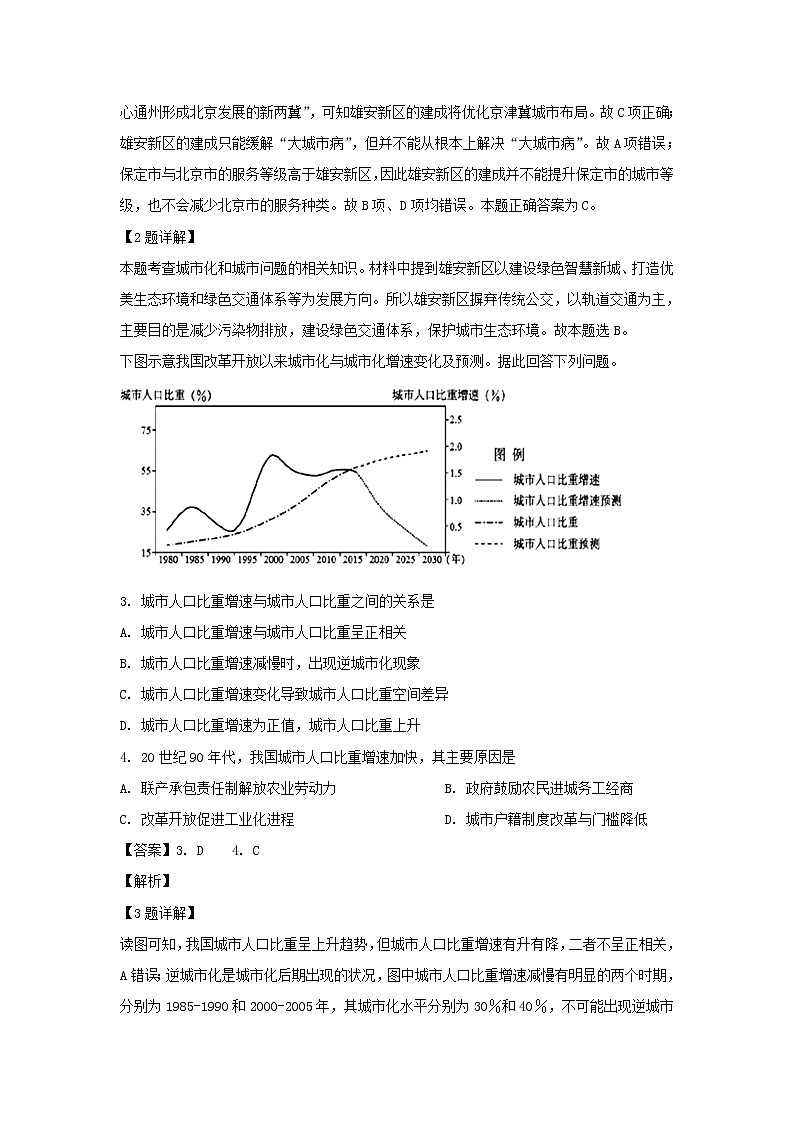 【地理】山西省太原市第五中学2018-2019学年高一5月阶段性检测（文）（解析版）02