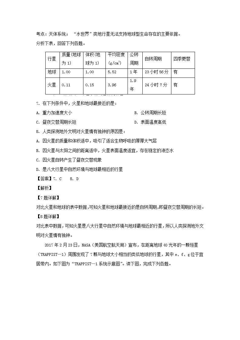 【地理】江苏省盐城市射阳中学2018-2019学年高一下学期第二次学情调研考试（解析版）03