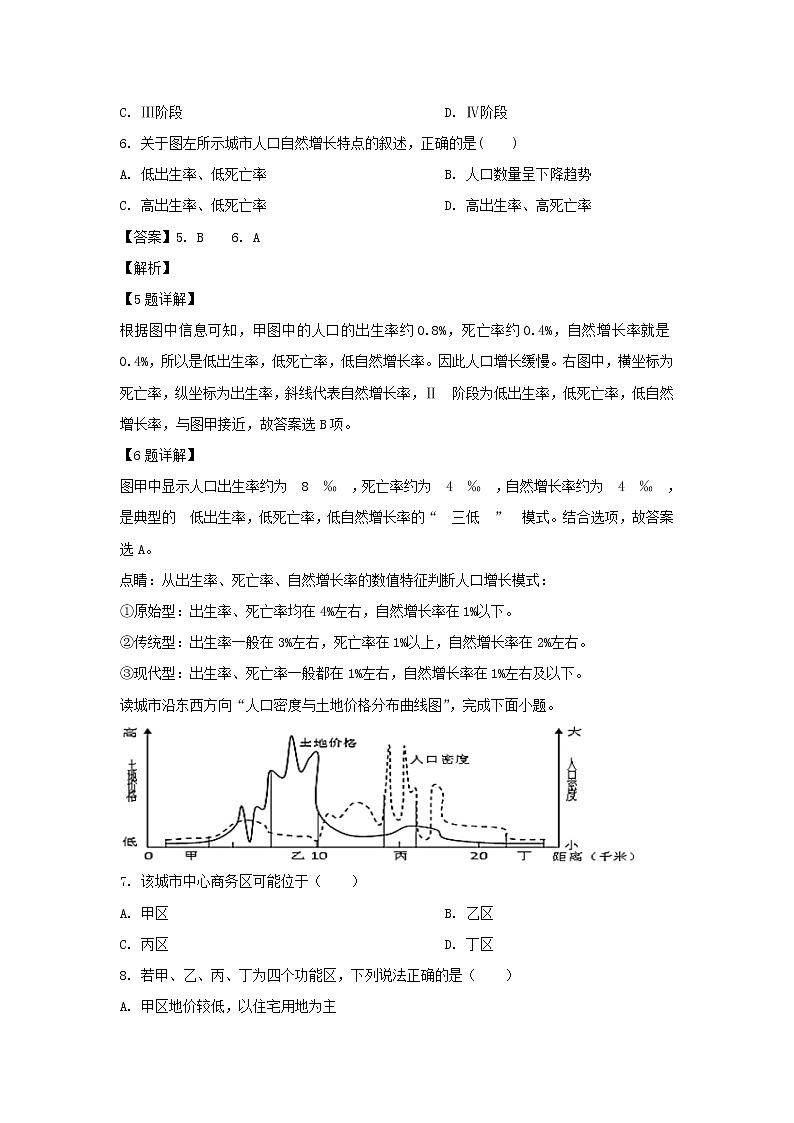 【地理】江西省南昌市第二中学2018-2019学年高一下学期第二次月考（解析版） 试卷03