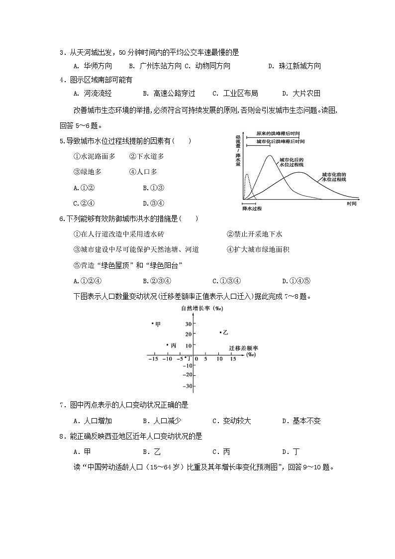 【地理】江西省南康中学2018-2019学年高一下学期第一次月考 试卷02