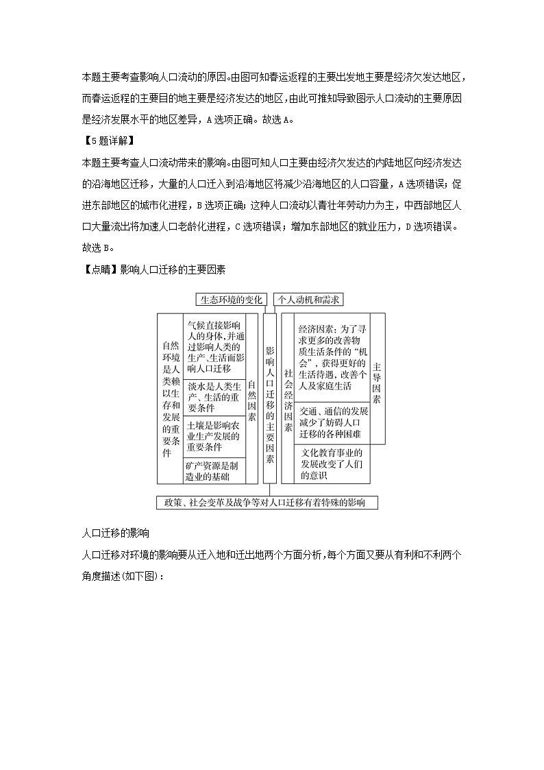 【地理】江西省上饶县中学2018-2019学年高一下学期第一次月考（统招班）（解析版） 试卷03