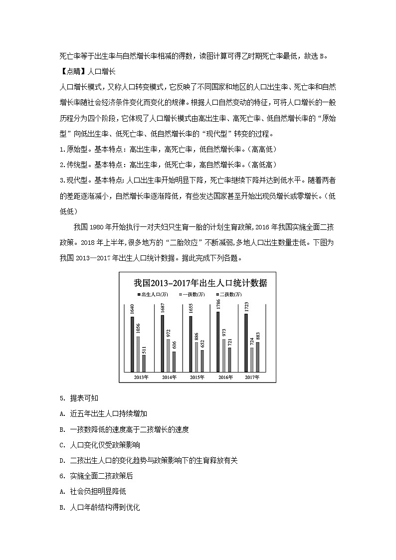 【地理】山东省惠民县第一中学2018-2019学年高一下学期联考（解析版） 试卷03