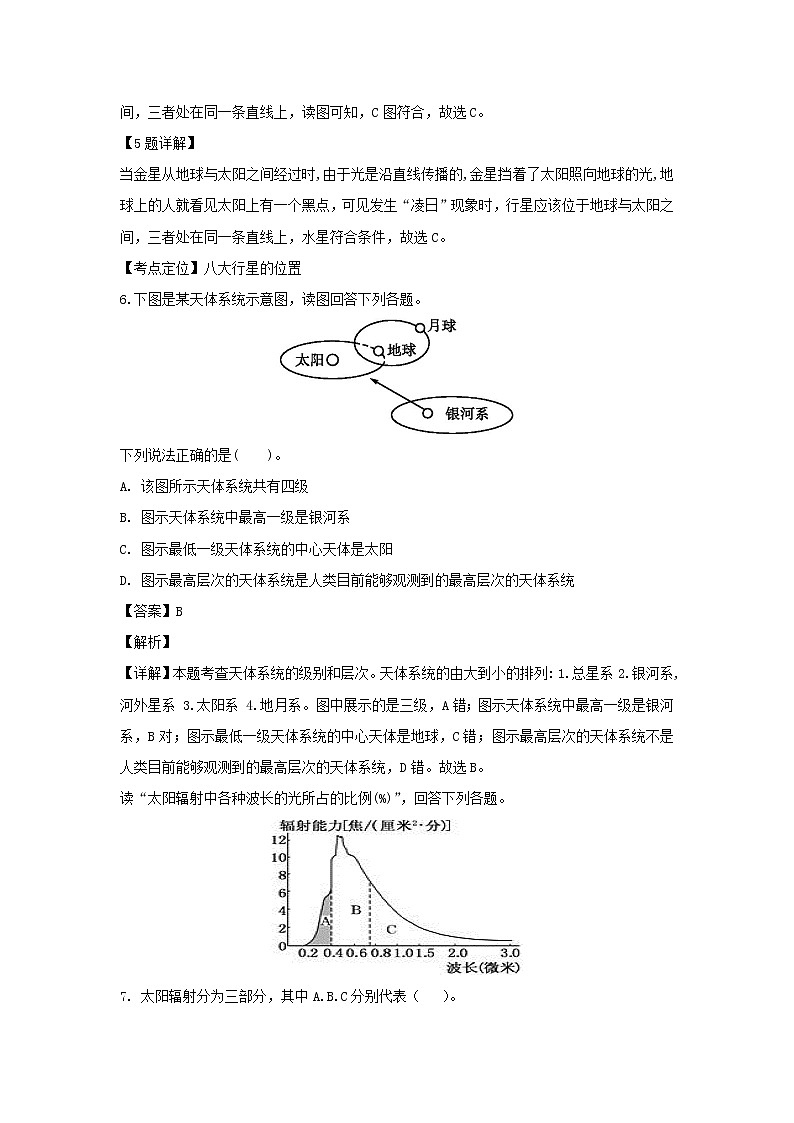 【地理】黑龙江省双鸭山市第一中学2018-2019学年高一下学期开学考试（解析版）第3页