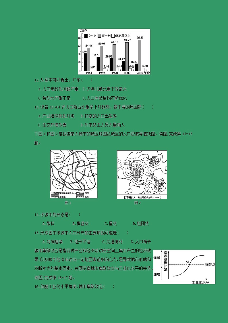 【地理】湖南省邵阳市邵东县第一中学 2018-2019学年高一下学期第三次月考 试卷03