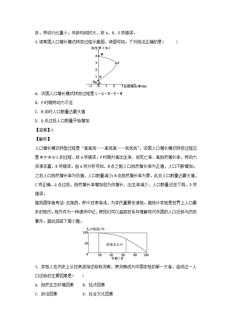 【地理】广西桂林市第十八中学2018-2019学年高一下学期期中段考（解析版） 试卷02