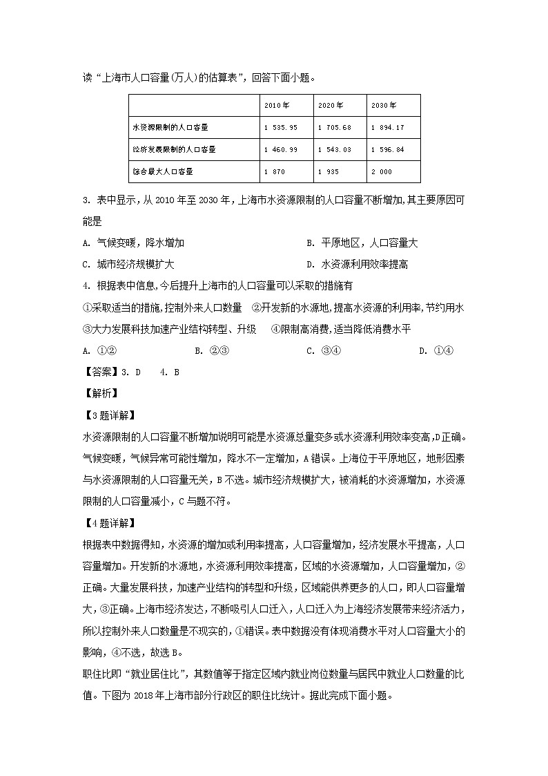 【地理】广东省阳春市第一中学2018-2019学年高一5月阶段性总结考试（解析版）02