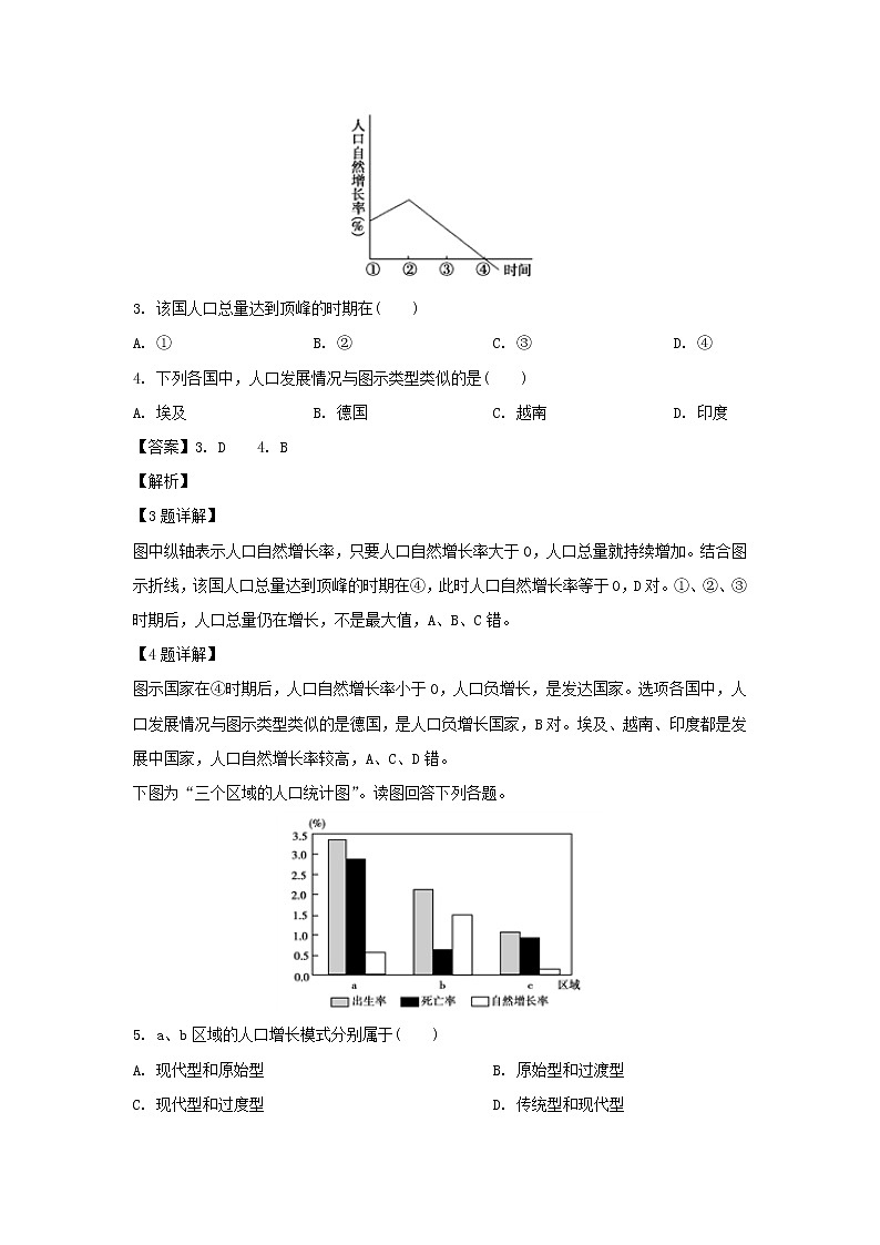 【地理】贵州省遵义航天高级中学2018-2019学年高一下学期第一次（3月）月考（文）（解析版） 试卷02