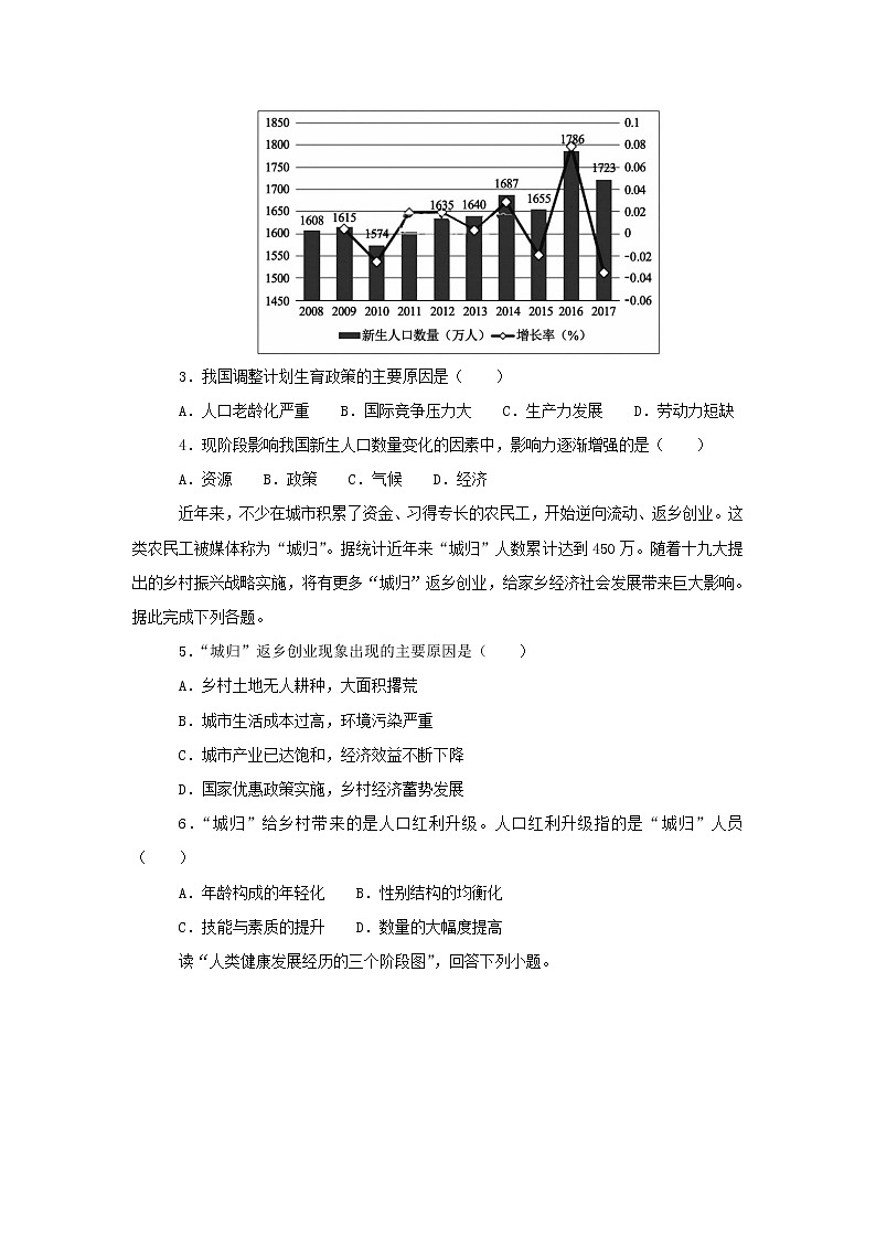 【地理】安徽省定远县民族中学2018-2019学年高一下学期第一次月考试题02