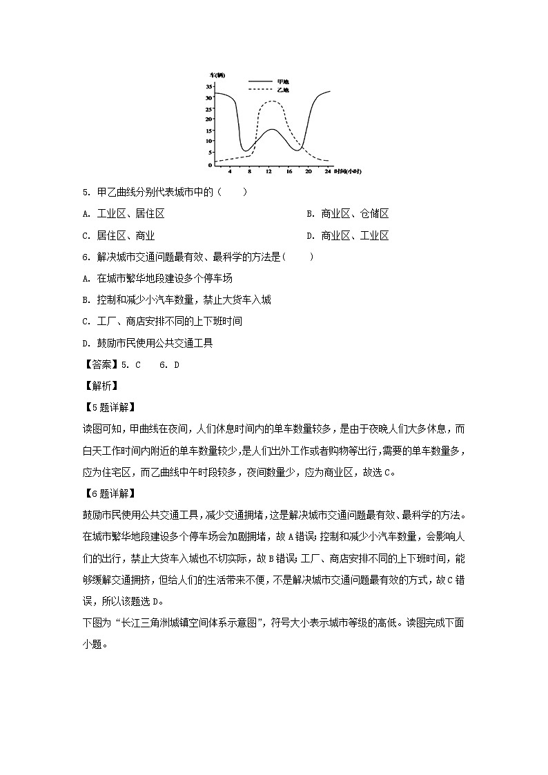 【地理】安徽省六安市舒城中学2018-2019学年高一下学期第四次月考（解析版）第3页