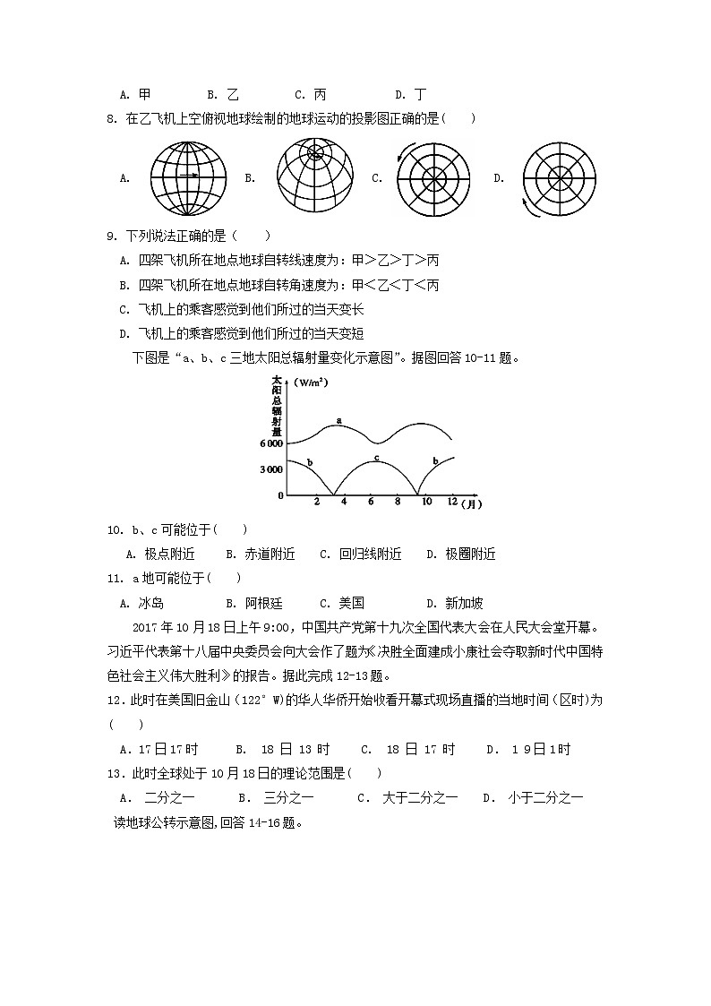 【地理】江西省赣州市十四县（市）2018-2019学年高一上学期联考 试卷02