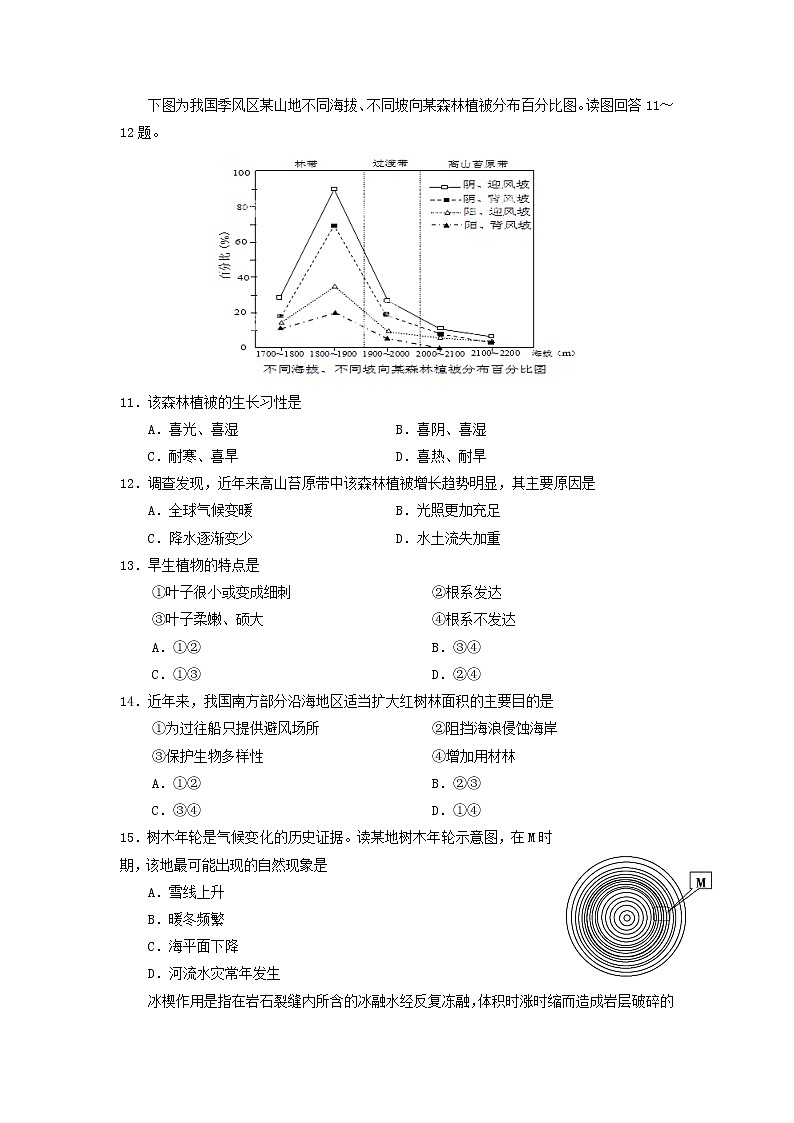 【地理】辽宁省辽宁师大附中2019-2020学年高一12月月考第3页