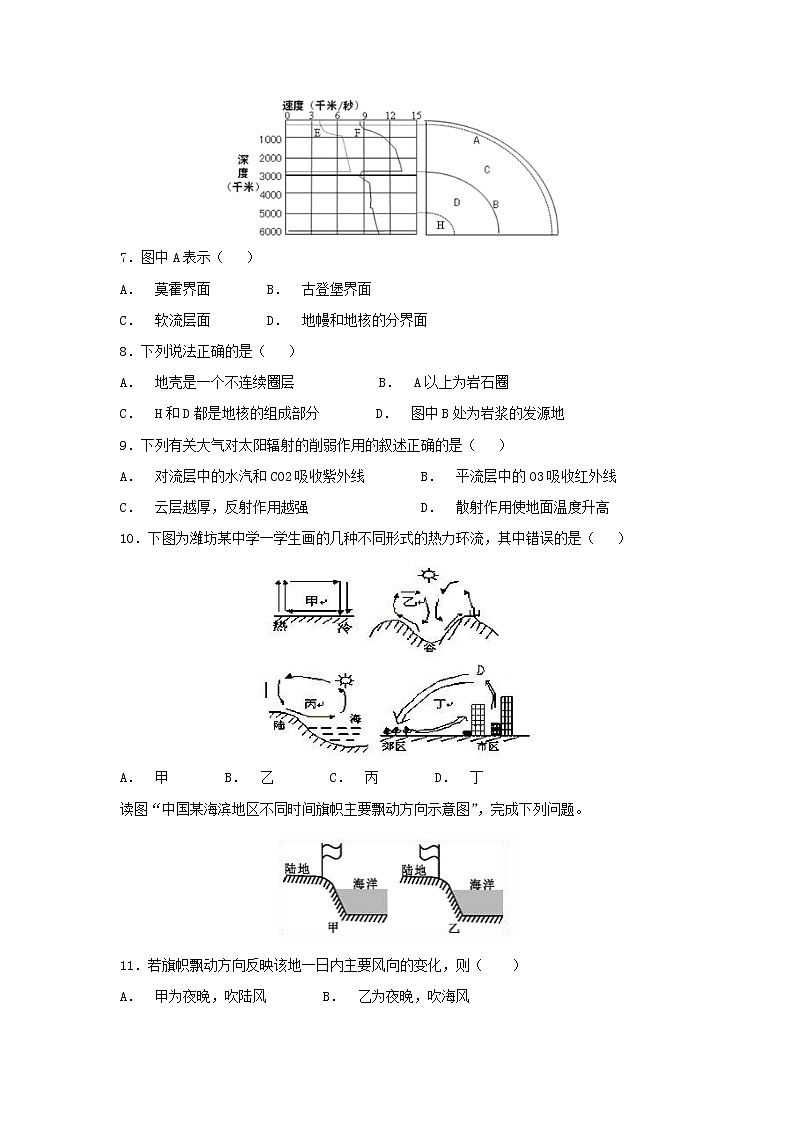 【地理】辽宁省凌源三中高一2018-2019学年上学期12月月考 试卷02