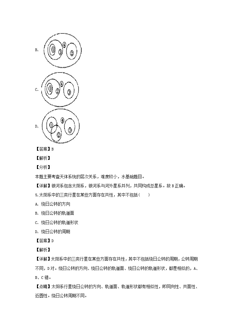 【地理】黑龙江省牡丹江市第一高级中学2018-2019学年高一上学期10月摸底考试(解析版)03