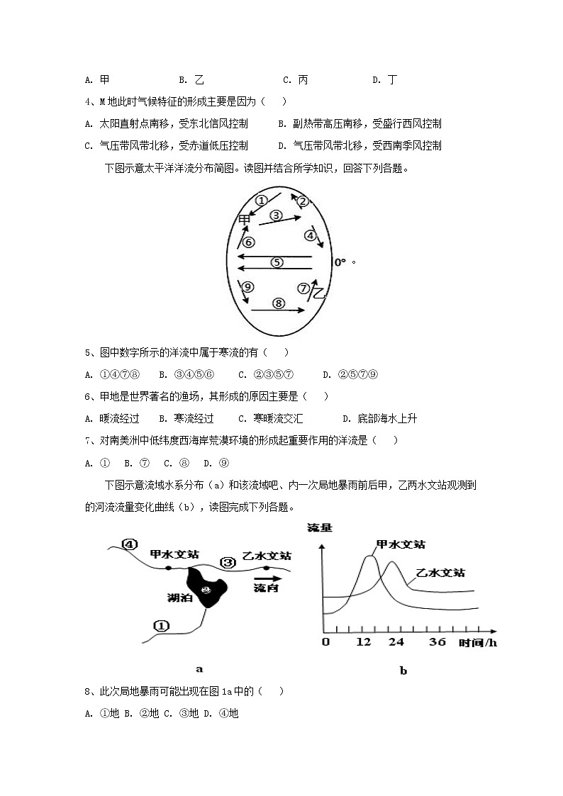 【地理】福建省泉州市泉港区第一中学2019-2020学年高一上学期第二次月考 试卷02