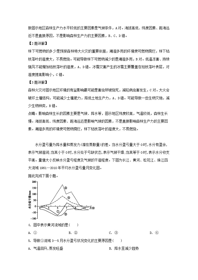 2019-2020学年吉林省德惠市实验中学高二上学期第一次月考地理试题 解析版02