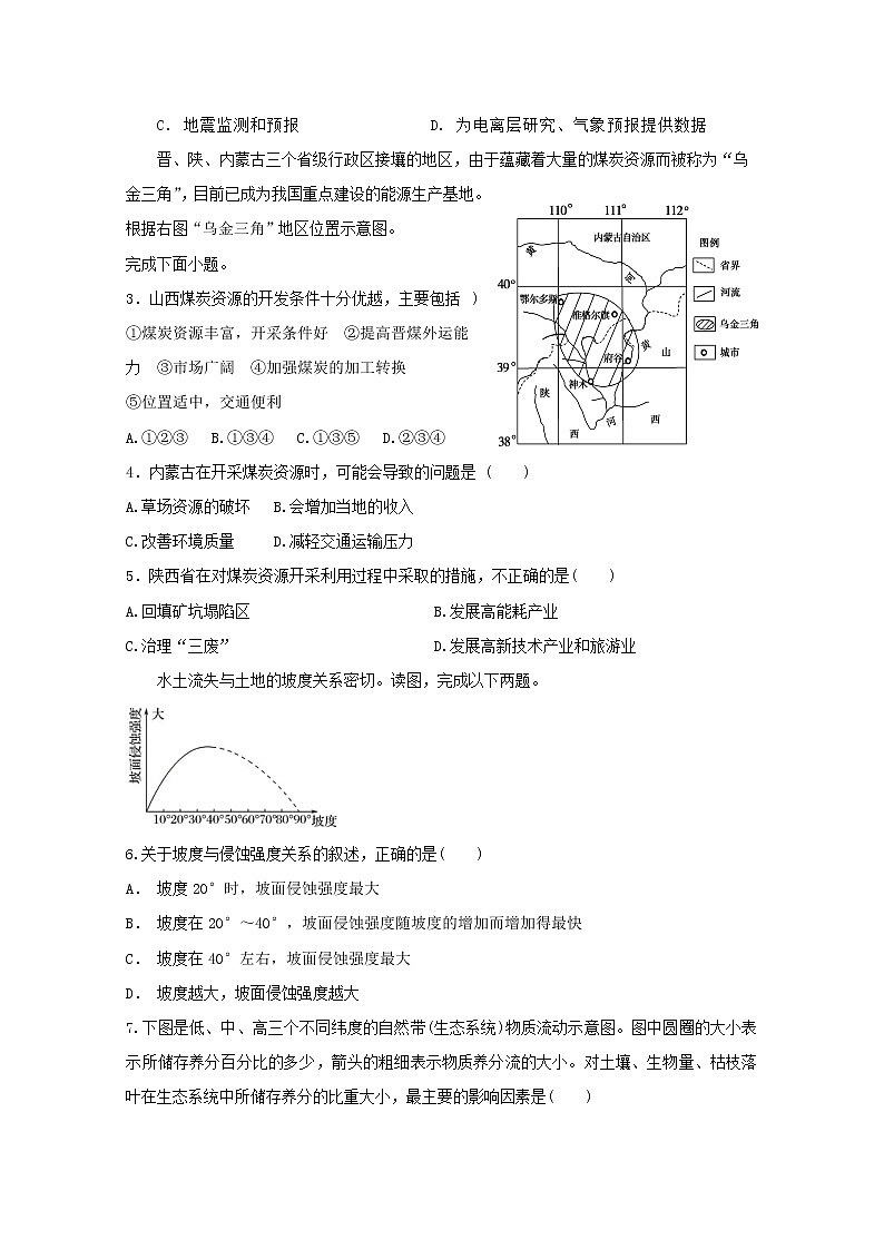 2019-2020学年江西省南昌市第十中学高二上学期第二次月考地理试题 word版02