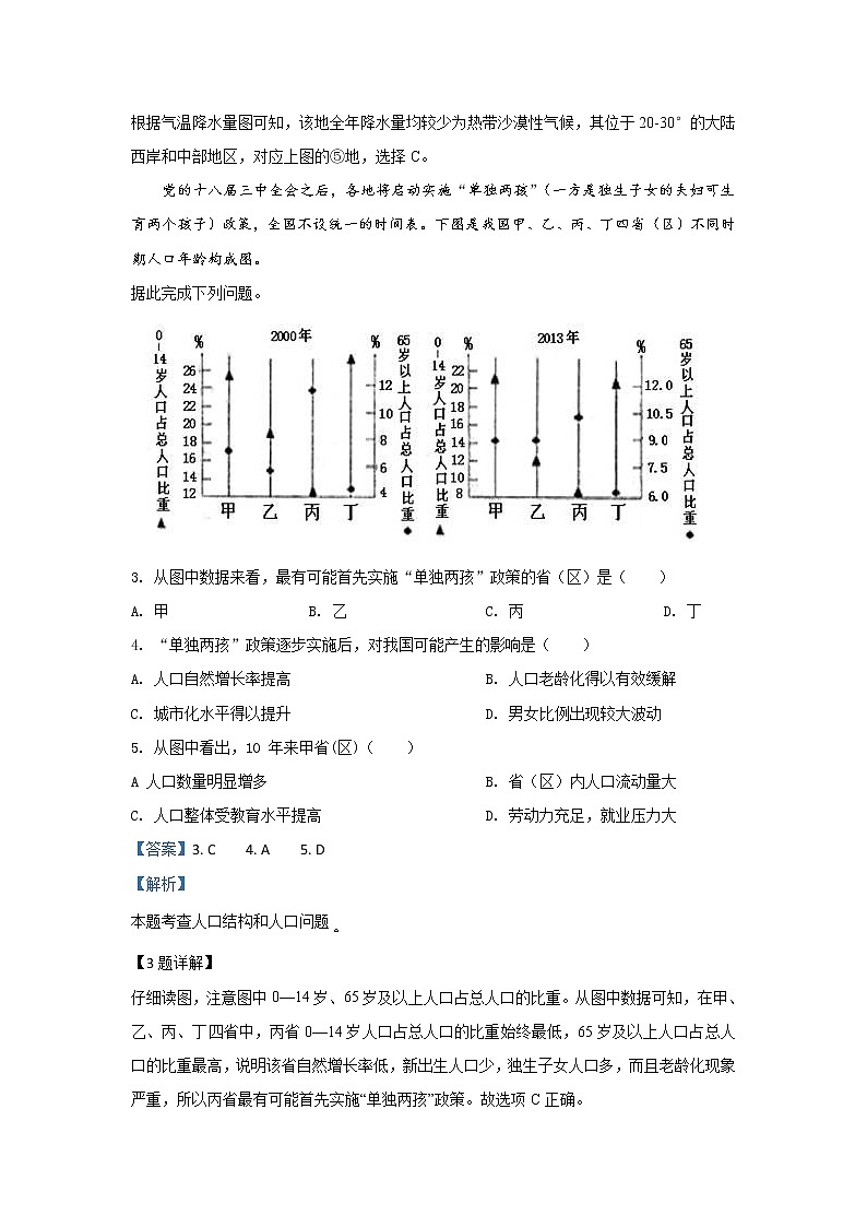 2019-2020学年内蒙古包头市高二上学期第一次月考地理试题 解析版02