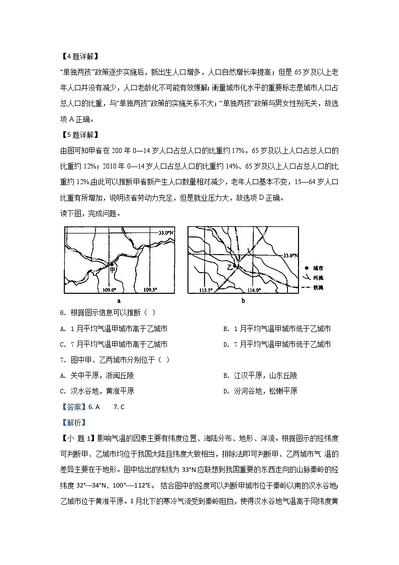 2019-2020学年内蒙古包头市高二上学期第一次月考地理试题 解析版03