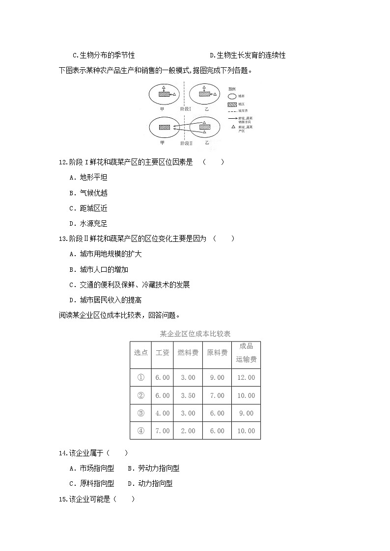 【地理】江西瑞金三中2017—2018学年高一下学期期中考试第3页