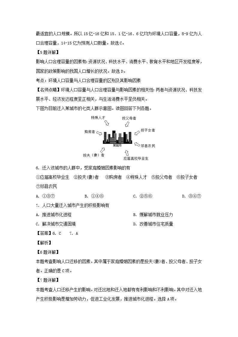 【地理】山东省济南第一中学2018-2019学年高一下学期期中考试（解析版）03