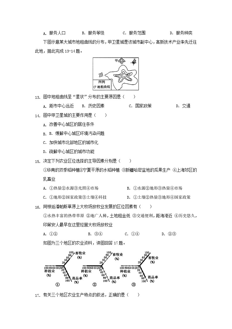 【地理】云南省云天化中学2018-2019学年高一下学期期中考试03