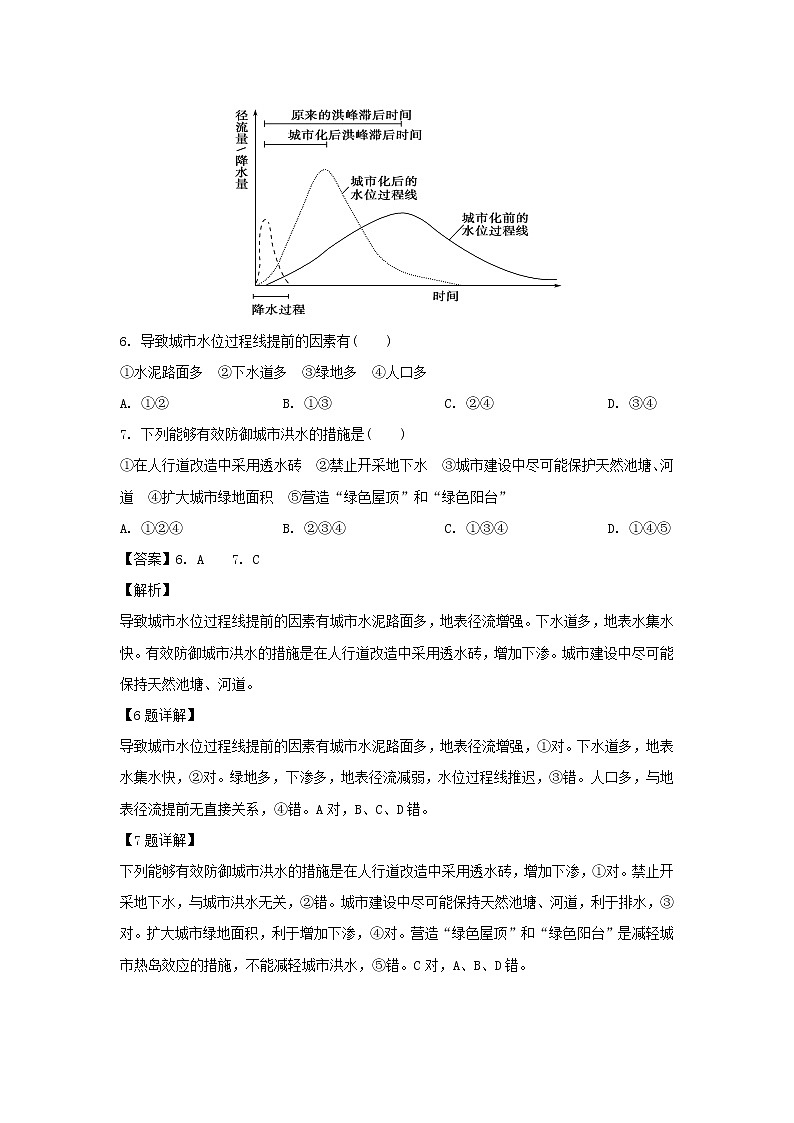 【地理】浙江省义乌市高中2018-2019学年高一下学期期中考试（解析版）03