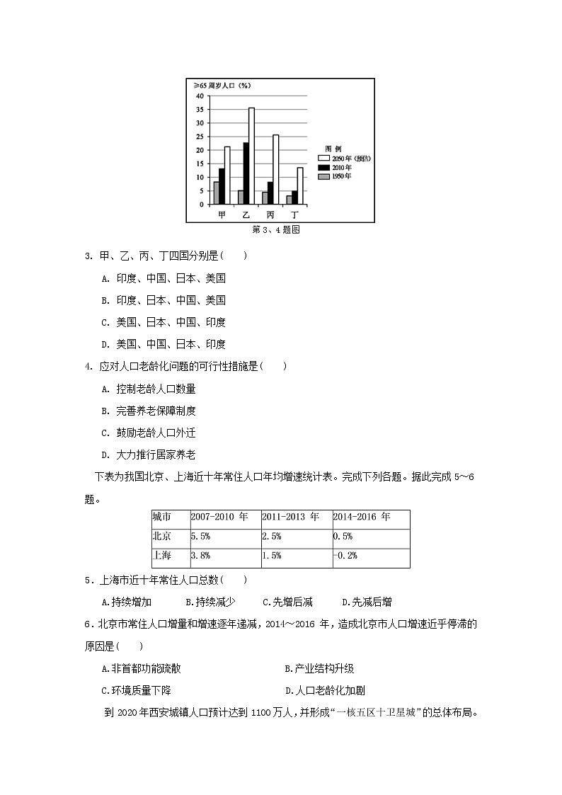 【地理】浙江省台州市联谊五校2018-2019学年高一下学期期中考试02