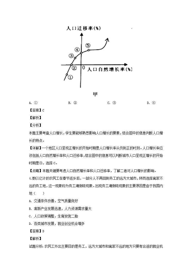 【地理】河南省实验中学2018-2019学年高一下学期期中考试（解析版）02