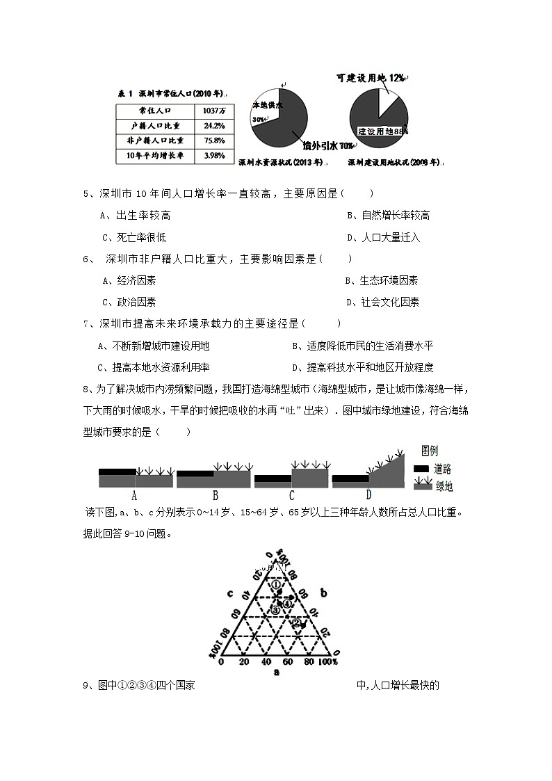 【地理】黑龙江省哈尔滨市呼兰一中、阿城二中、宾县三中、尚志五中四校2018-2019学年高一下学期期中考试02