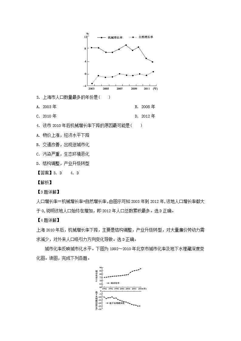 【地理】江西省南昌市安义中学2018-2019学年高一下学期期末考试（解析版）02