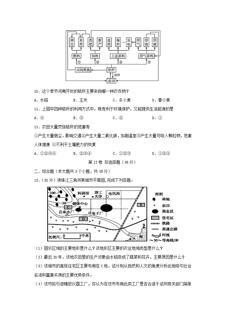 【地理】四川省宜宾市叙州区第一中学2018-2019学年高一下学期期末模拟 试卷03