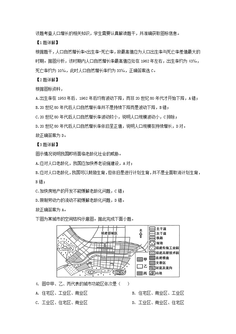 【地理】云南省昆明市2018-2019学年高一下学期期末考试（解析版）02